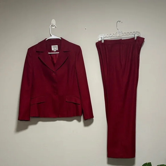 Collections for Le Suit Burgundy Suit Set - Picture 6 of 9